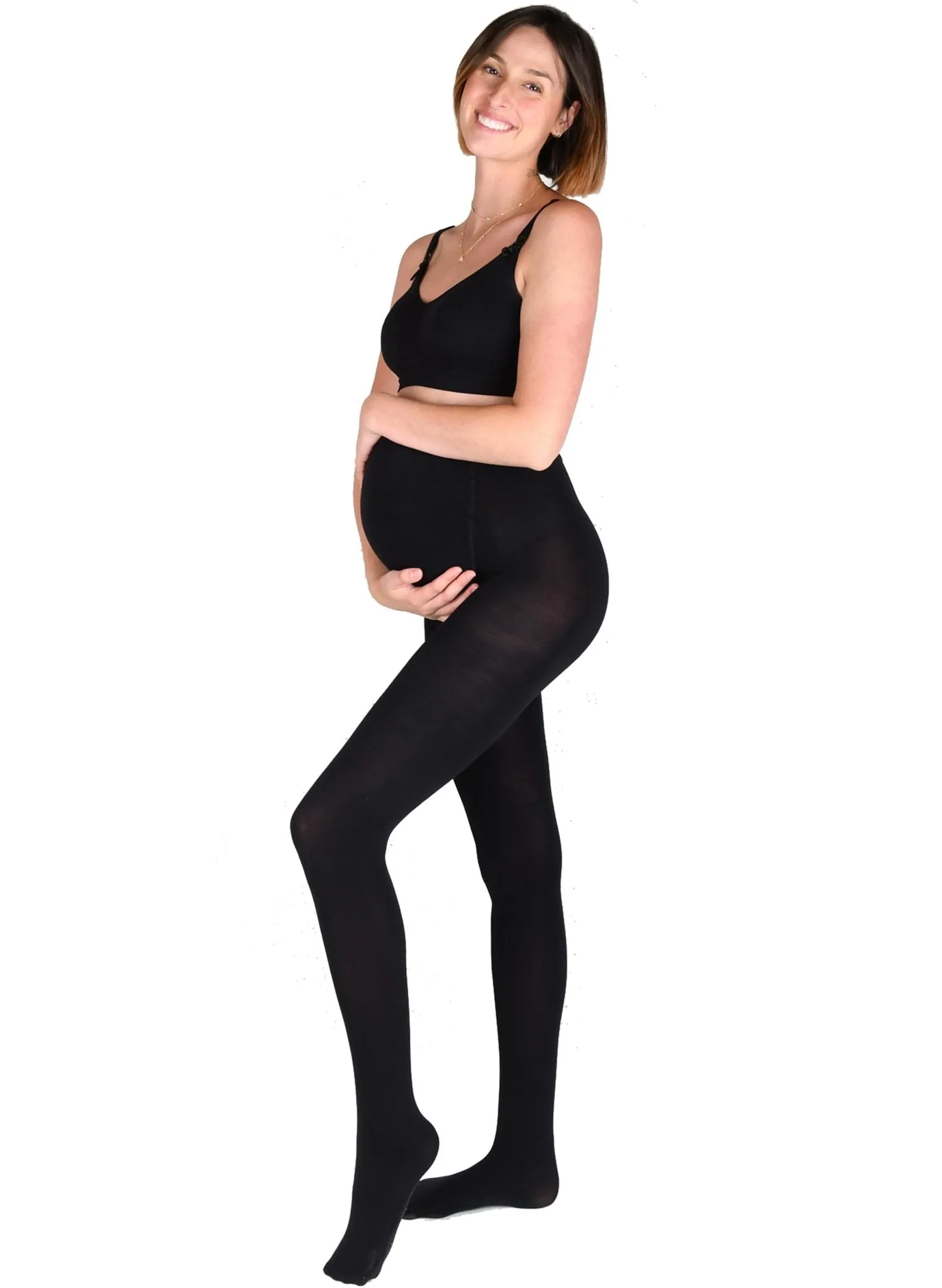 100Den Maternity Tights - Black