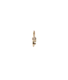 14k Gold Alphabet Soup "F" Charm