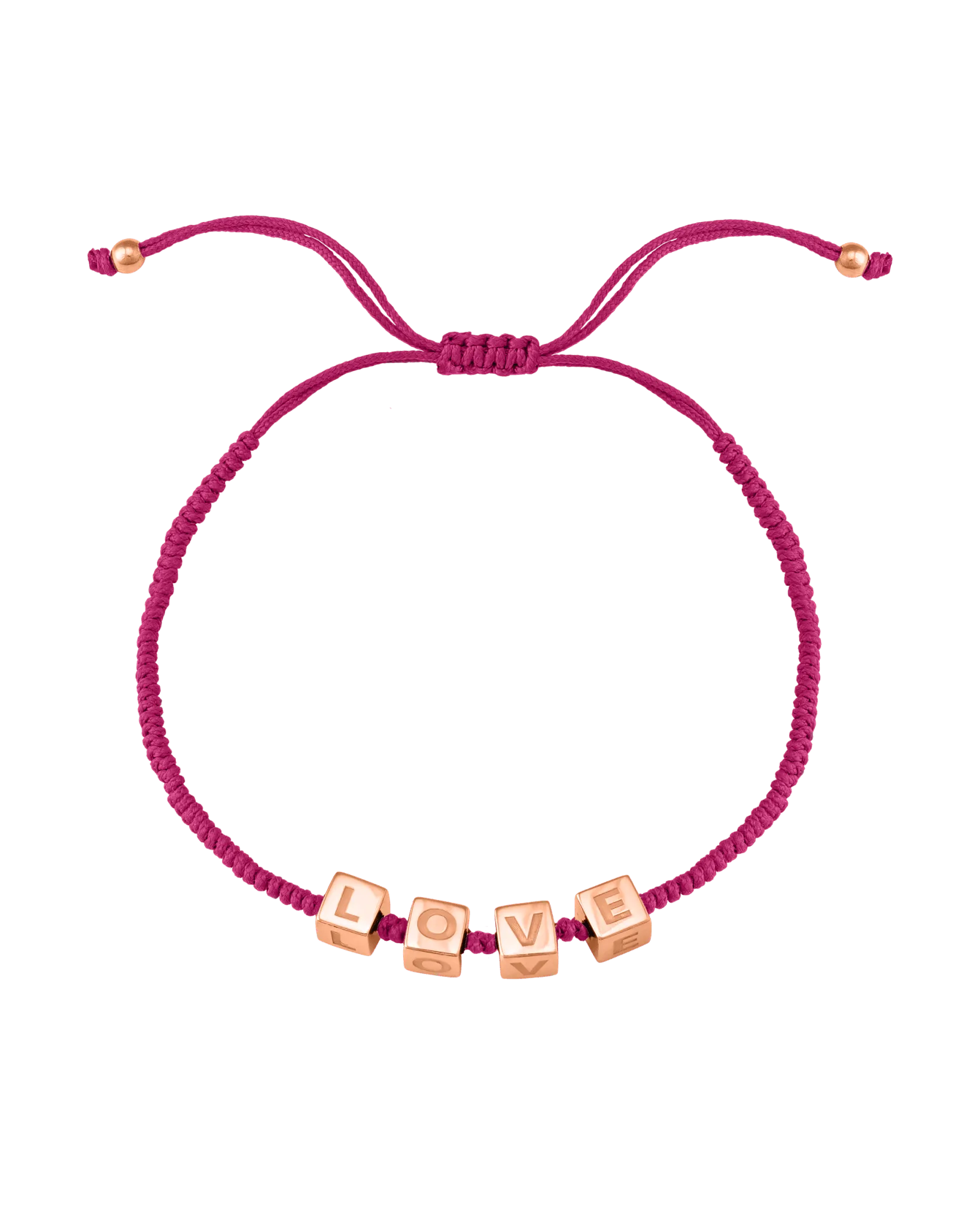 Alpha Block Bracelet - 18K Rose Vermeil