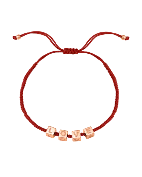 Alpha Block Bracelet - 18K Rose Vermeil