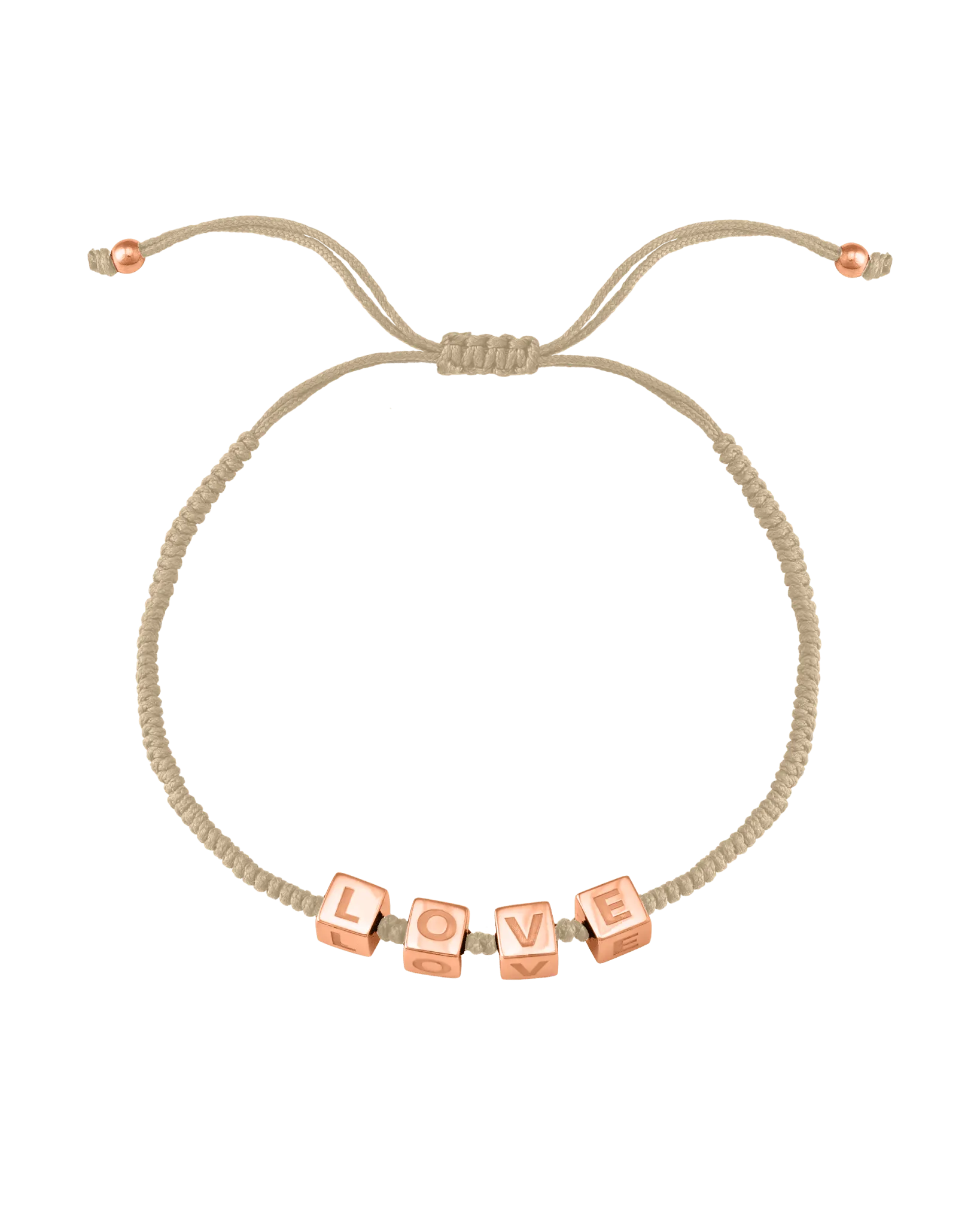 Alpha Block Bracelet - 18K Rose Vermeil