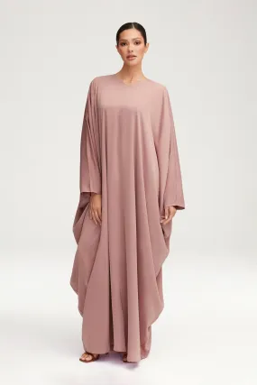 Anisa Satin Kaftan - Dusty Rose