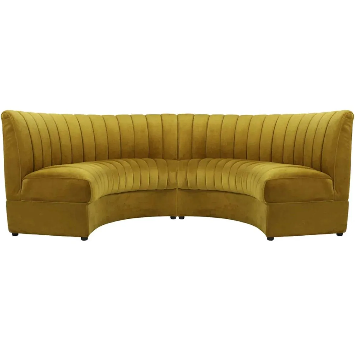 Art Deco Demilune Yellow Sofa