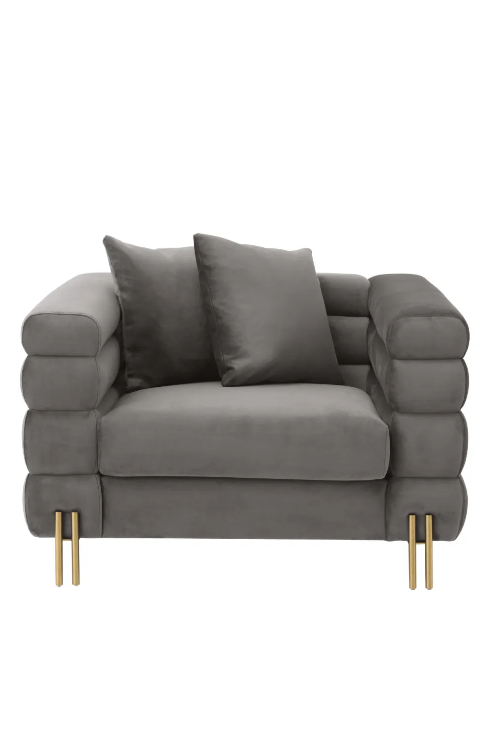 Art Deco Gray Velvet Chair | Eichholtz York