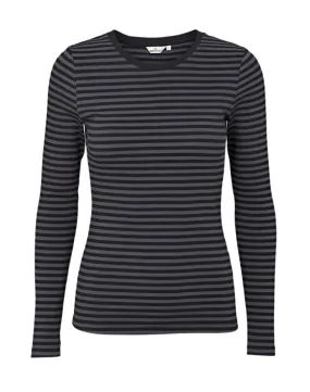 BASIC APPAREL Ludmilla longsleeve tee 146-01 blackened pearl black 693 women