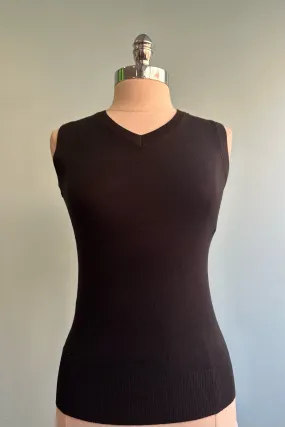 Black V-Neck Sweater Vest