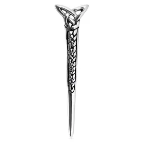 Celtic Plait Pewter Kilt Pin - Polished