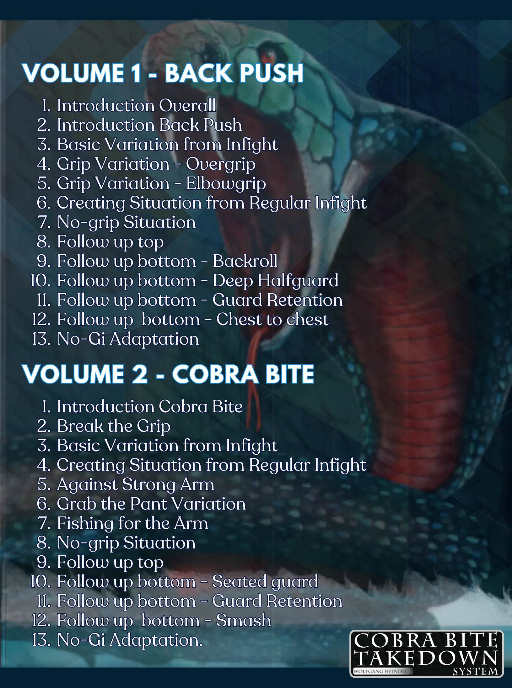 Cobra Bite Takedown System by Wolfgang Heindel