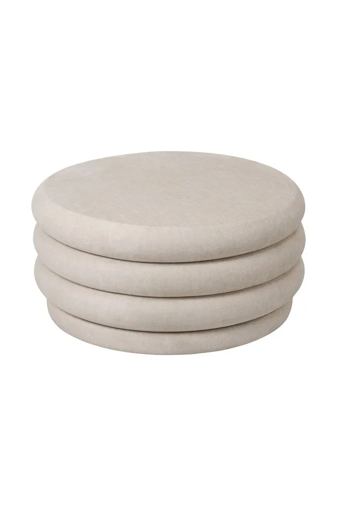 Curved Cream Snug Ottoman