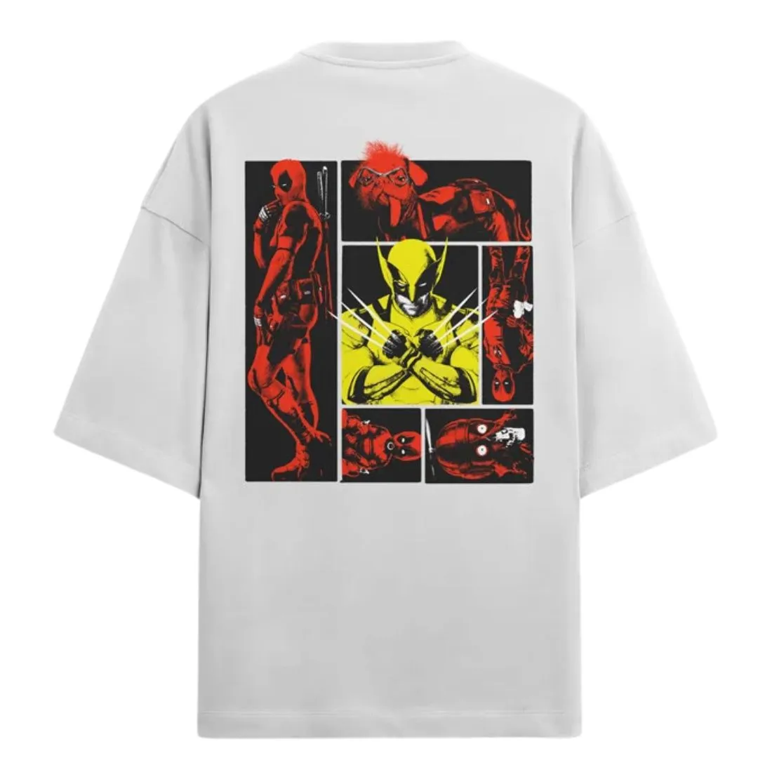 Deadpool Variants Vs. Wolverine - Marvel Official Oversized T-Shirt