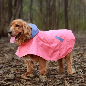 Dual Colour Cape Dog Raincoat Red