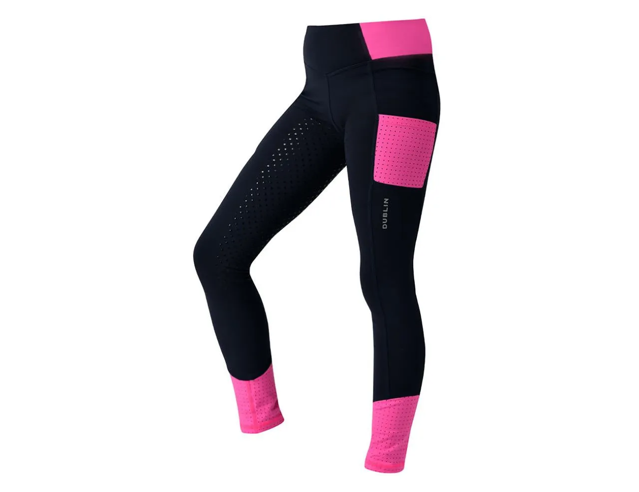 Dublin Power Performance Rise Colour Block Kids Tights