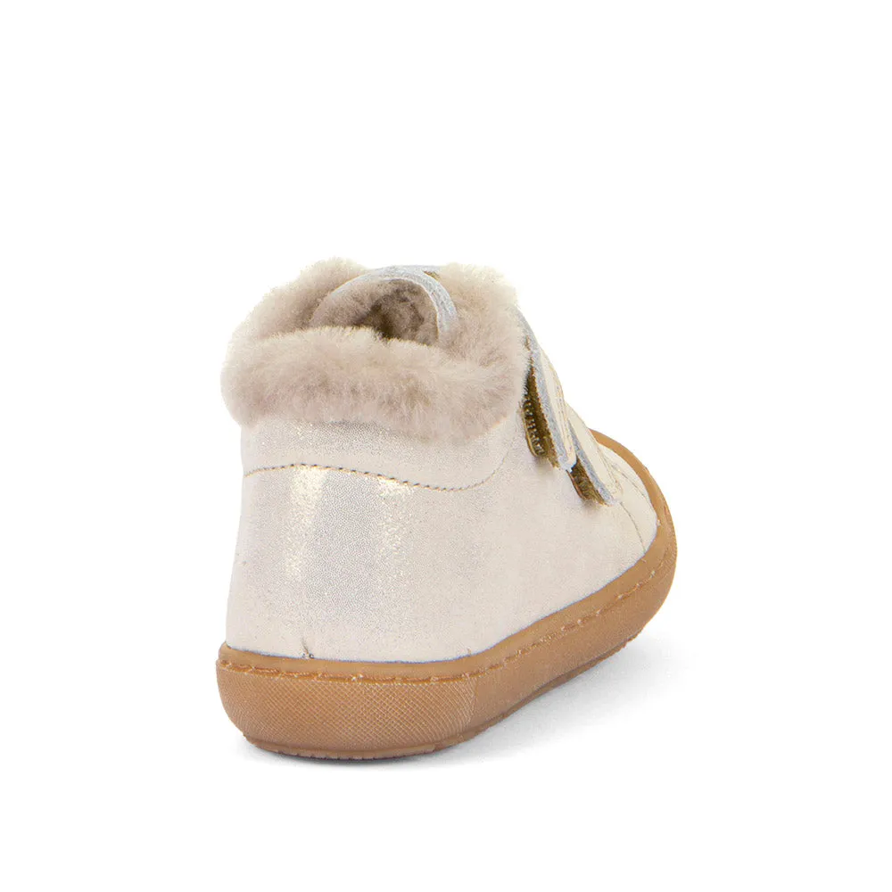 Froddo Girl's Ollie S Furry Casual Shoes - Gold Shine