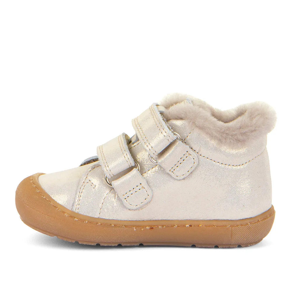 Froddo Girl's Ollie S Furry Casual Shoes - Gold Shine