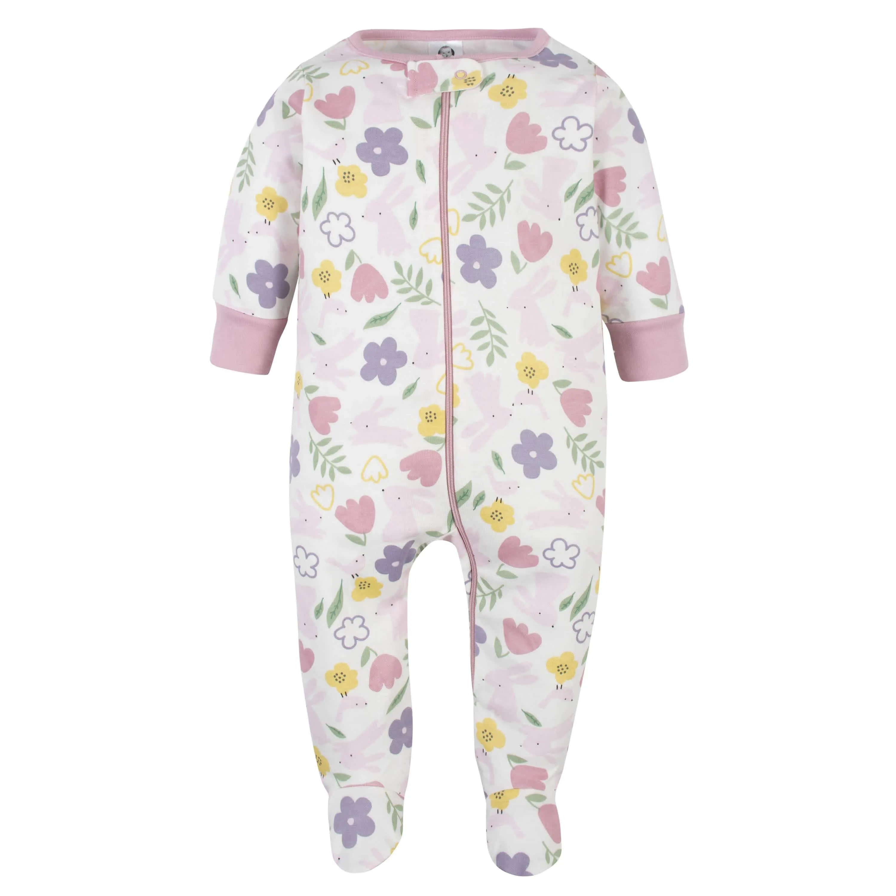 Gerber Organic 4-Piece Baby Girls Bunny Take-Me-Home Set