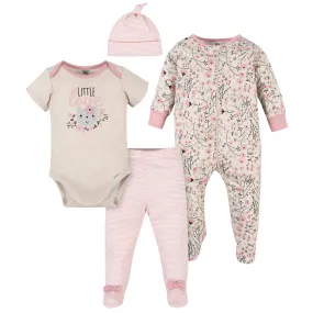 Gerber Organic 4-Piece Baby Girls Flower Take-Me-Home Set