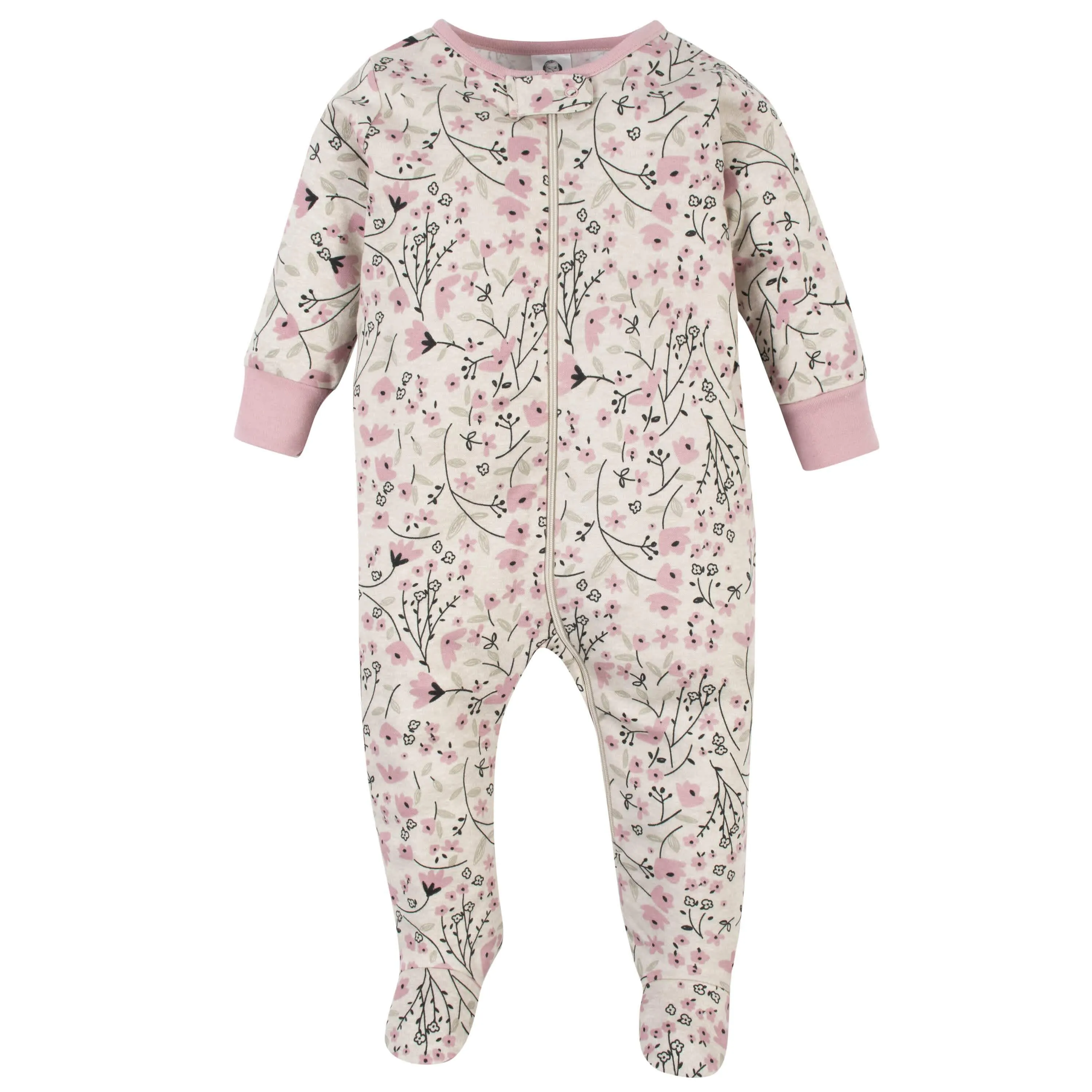 Gerber Organic 4-Piece Baby Girls Flower Take-Me-Home Set