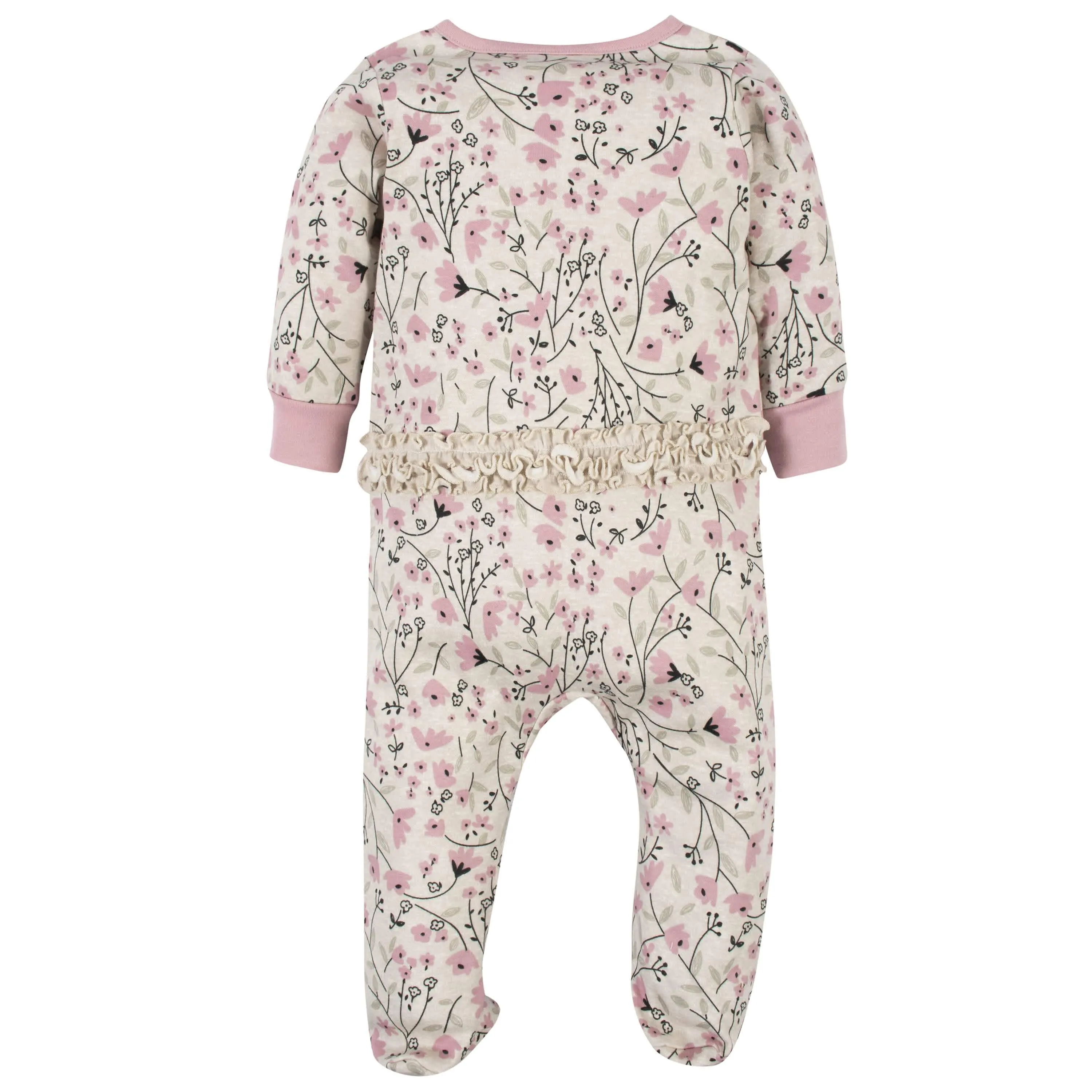 Gerber Organic 4-Piece Baby Girls Flower Take-Me-Home Set