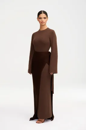 Grace Knit Maxi Dress & Wrap Skirt Set