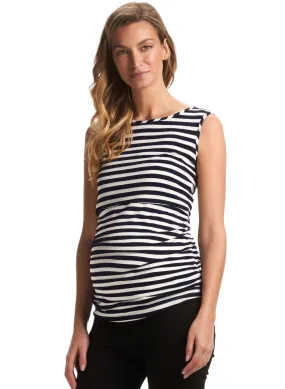 Honor Maternity & Nursing Tank - Black Stripe