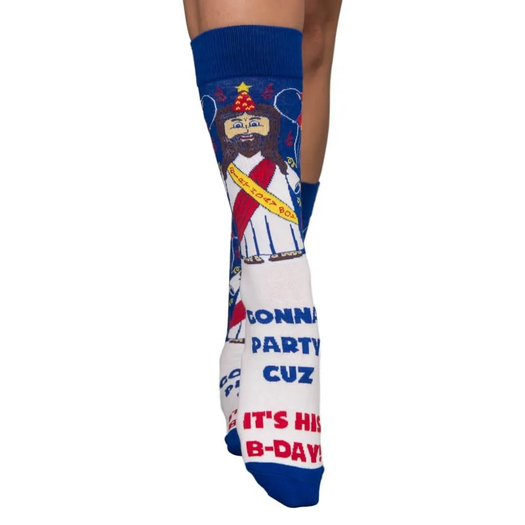 Jesus Birthday Boy Ugly Christmas Socks