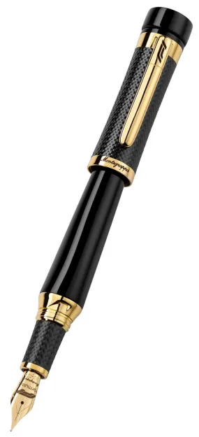 Limited Edition Montegrappa F1 Speed Podium Black Extra Fine Nib Yellow Gold/Black Fountain Pen ISS1L1BC