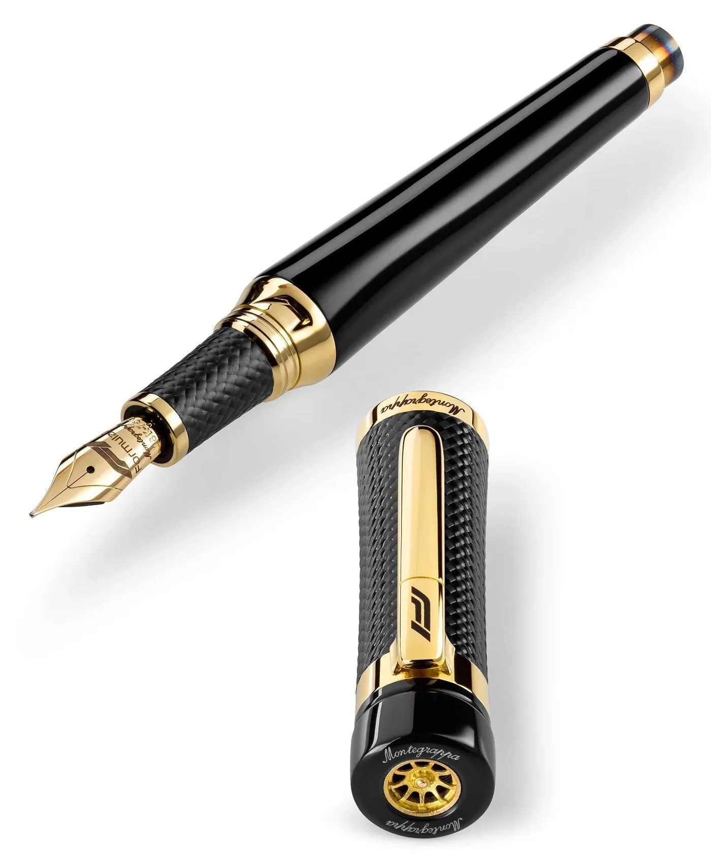 Limited Edition Montegrappa F1 Speed Podium Black Stub Nib Yellow Gold/Black Fountain Pen ISS1L8BC