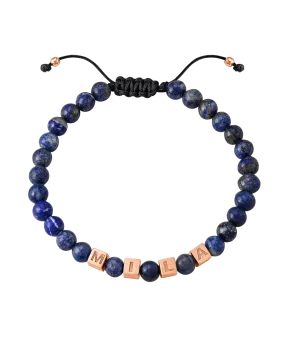 Men’s Alpha Block Bracelet - 18K Rose Vermeil