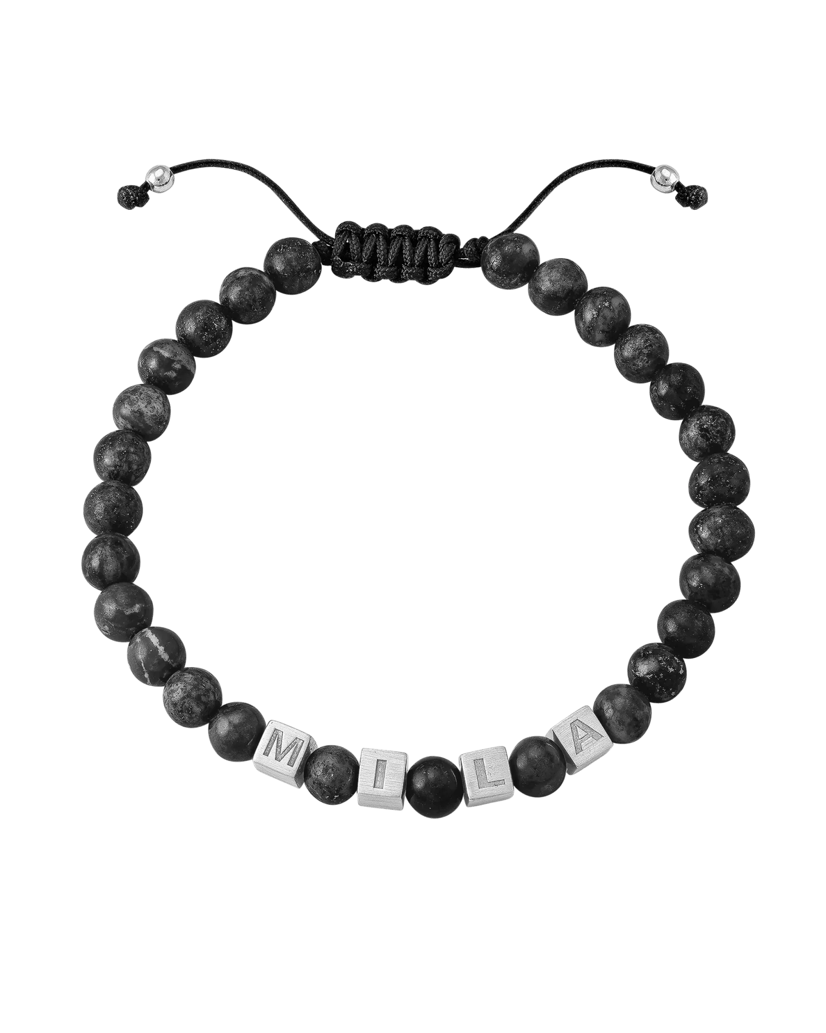 Men’s Alpha Block Bracelet - 925 Sterling Silver