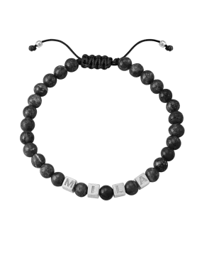 Men’s Alpha Block Bracelet - 925 Sterling Silver