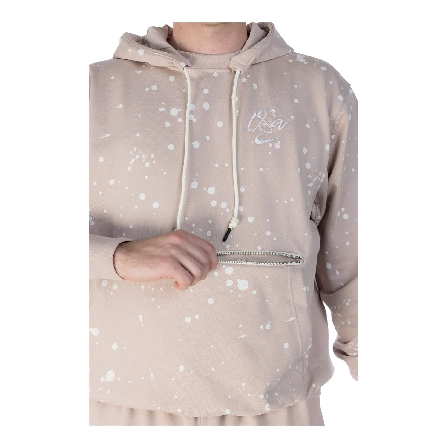 Men's Nike USA Splatter Script Stone Hoodie