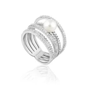 Monroe Layered Pearl Ring