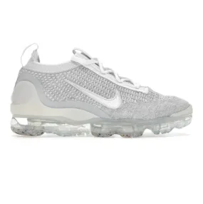 Nike Women's Air Vapormax 2021 FK Shoes - White / Pure Platinum / Metallic Silver