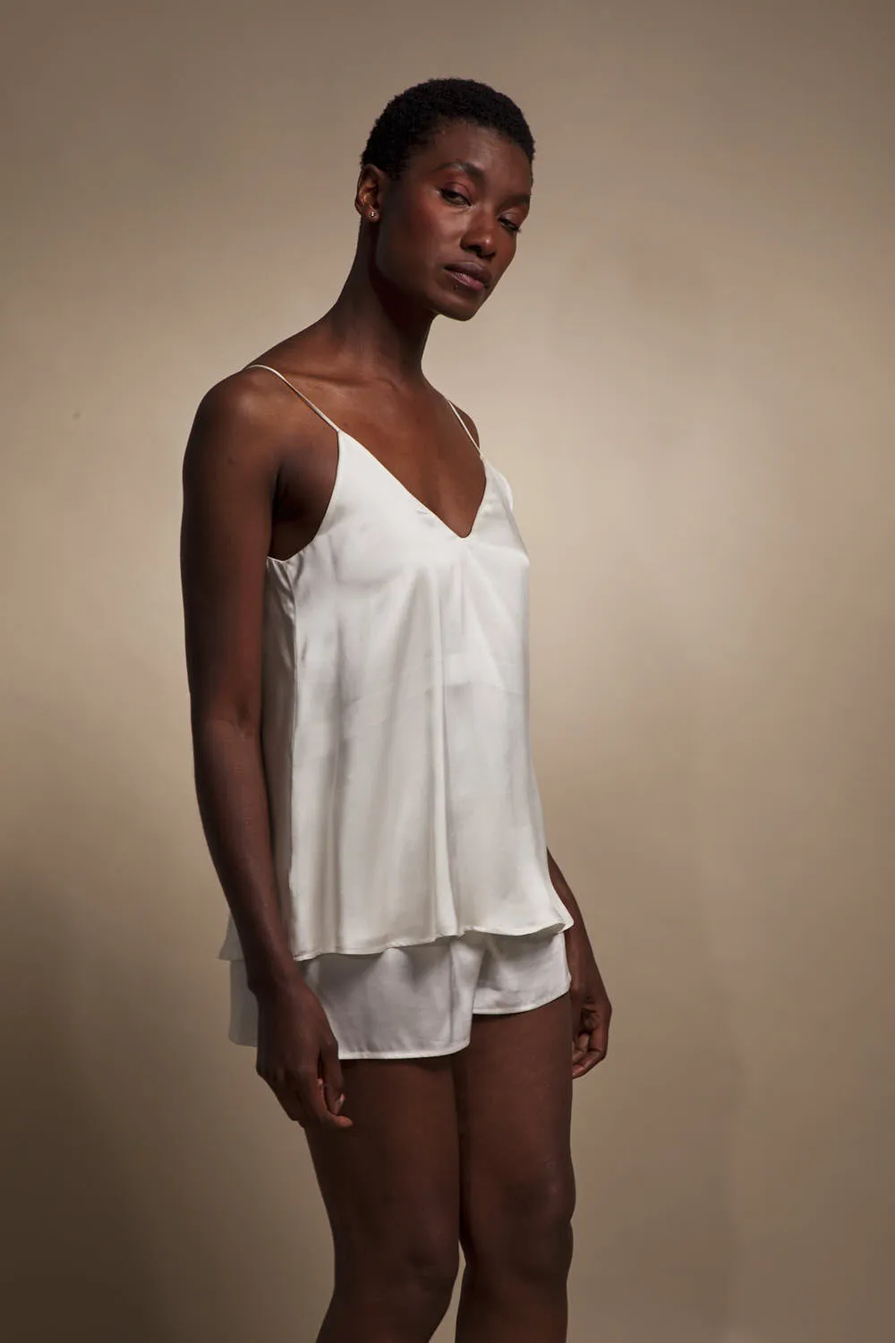 Organic Peace Silk Shorts | Ivory