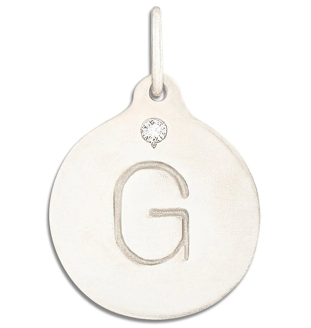 "G" Alphabet Charm With Diamond