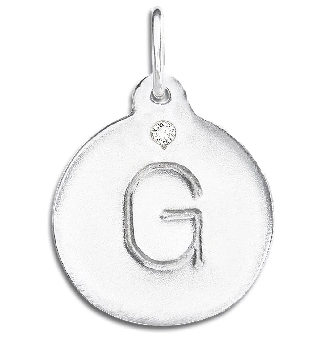 "G" Alphabet Charm With Diamond