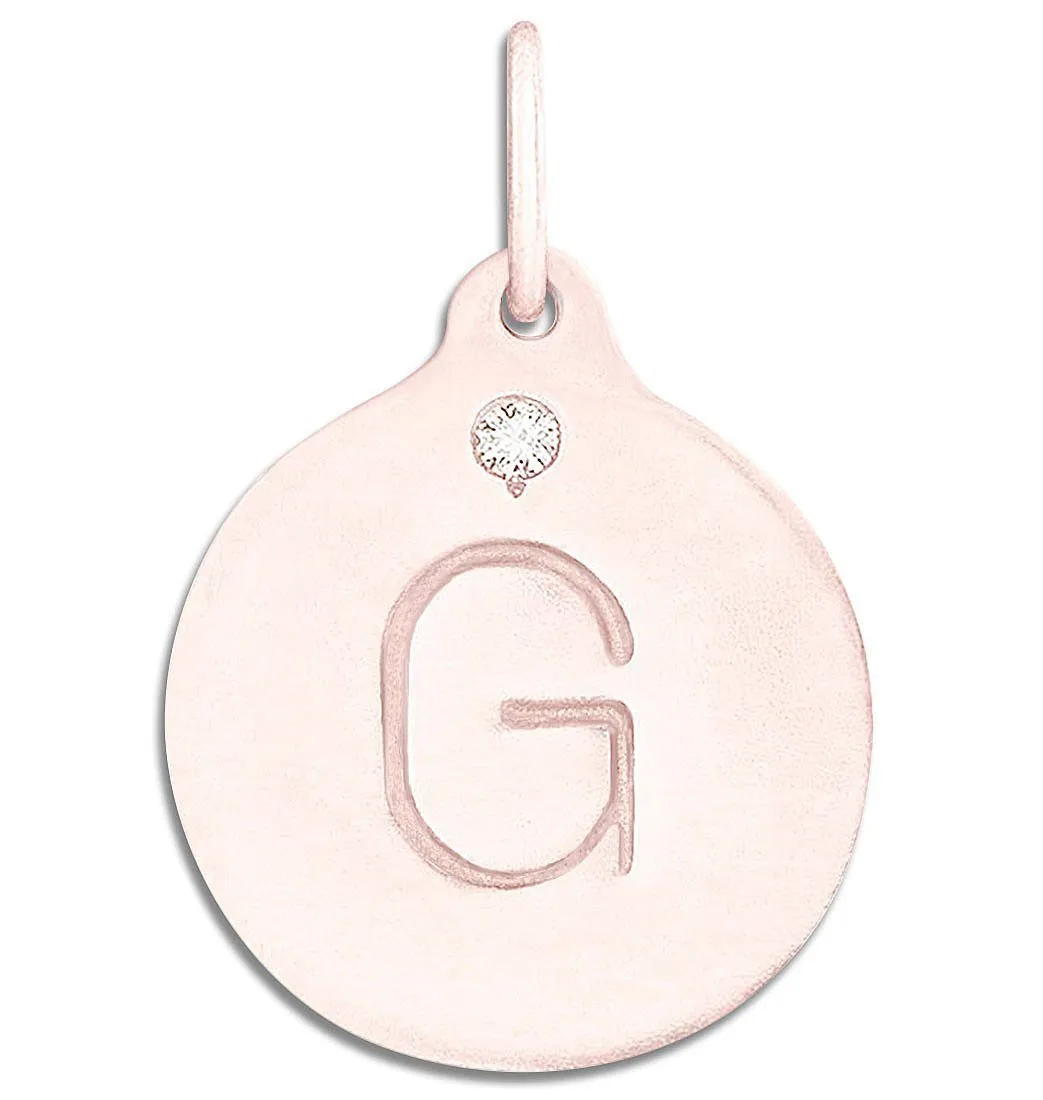 "G" Alphabet Charm With Diamond