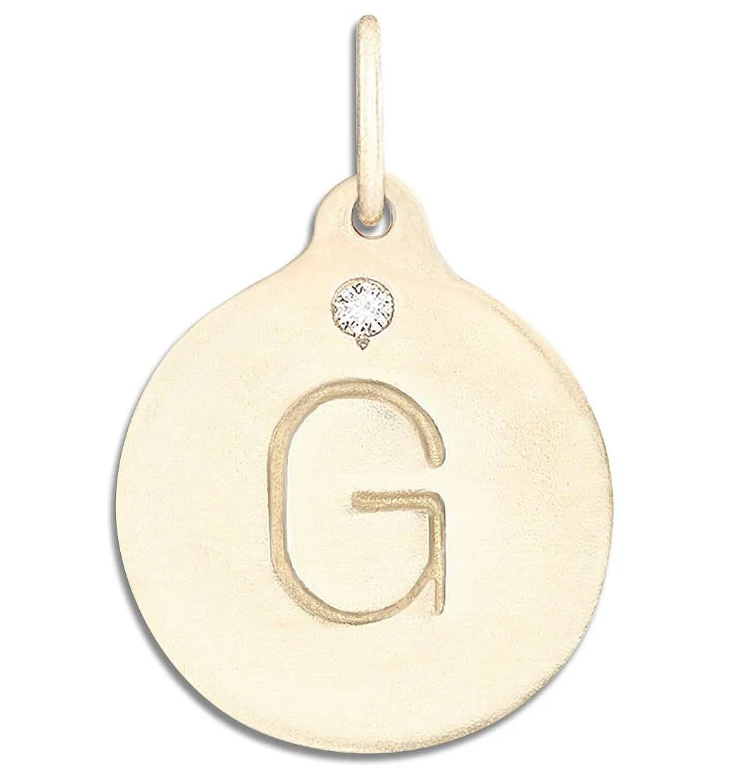 "G" Alphabet Charm With Diamond