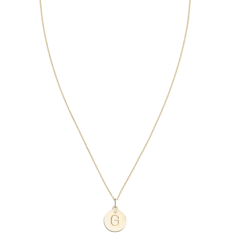 "G" Alphabet Charm With Diamond