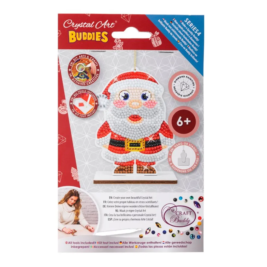 "Santa" Crystal Art Buddies Festive Series 4 Decoration