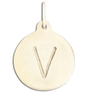 "V" Alphabet Charm