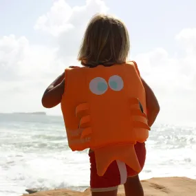 Swim Vest 3-6 Sonny the Sea Creature Neon Orange