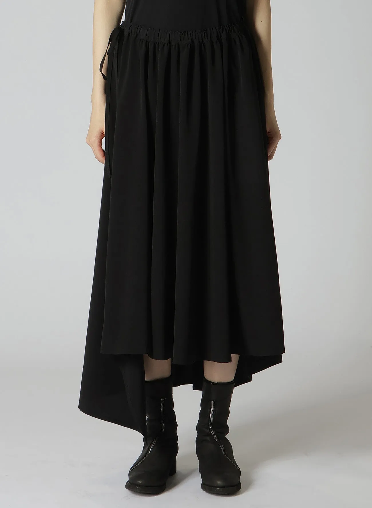 TA/PE CREPE DE CHINE WIDE GATHERED SKIRT