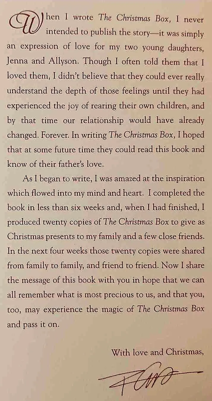 THE CHRISTMAS BOX - Richard Paul Evans