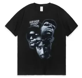 “Tupac Streetwear” Hip Hop, Oversized, T-Shirt, Men / Women, Up To 2XL