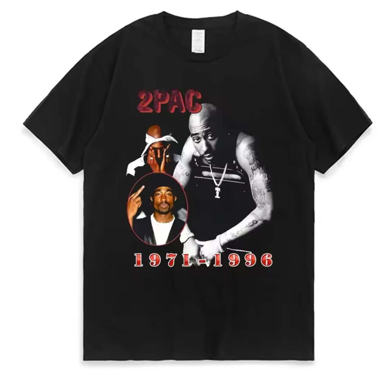 “Tupac Streetwear” Hip Hop, Oversized, T-Shirt, Men / Women, Up To 2XL