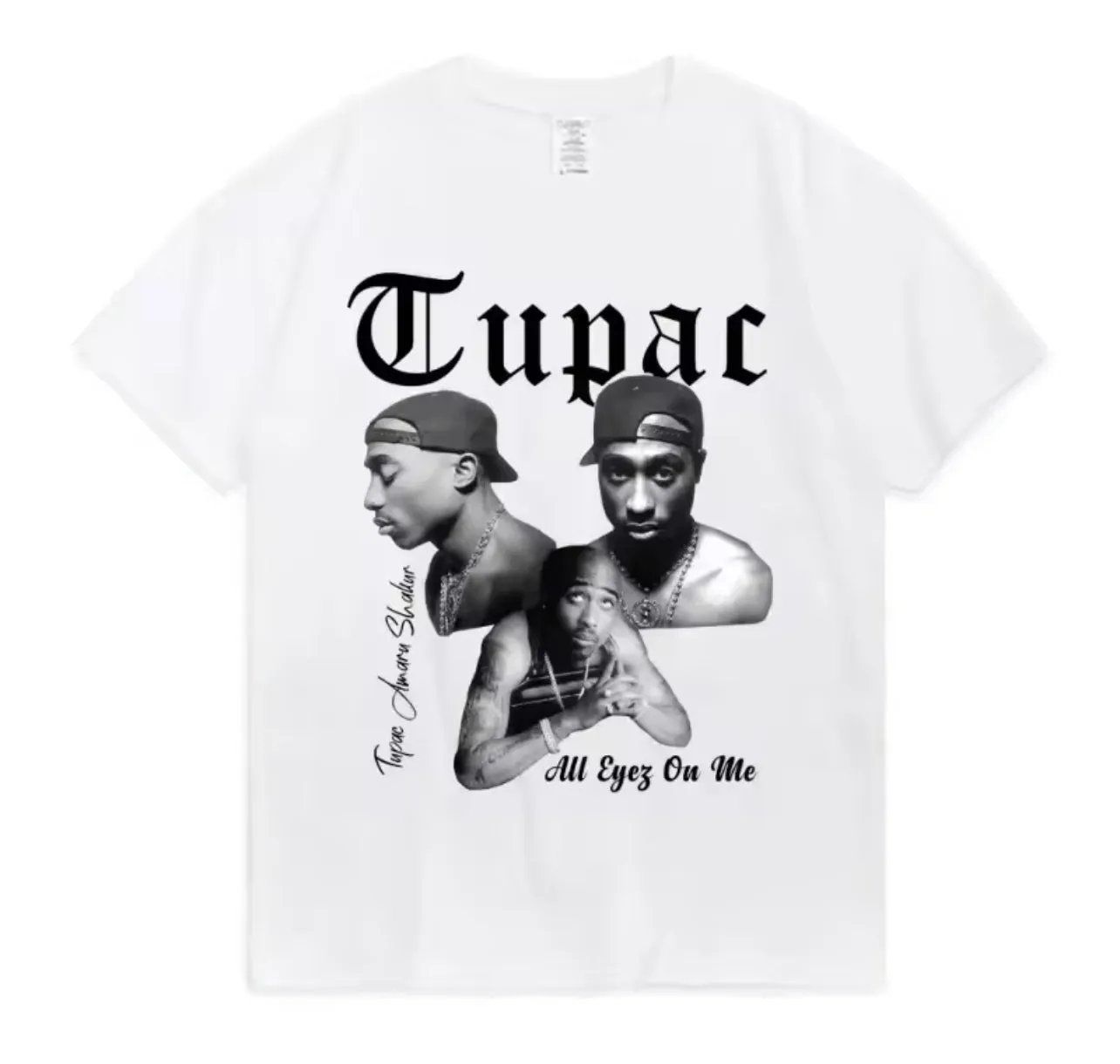 “Tupac Streetwear” Hip Hop, Oversized, T-Shirt, Men / Women, Up To 2XL