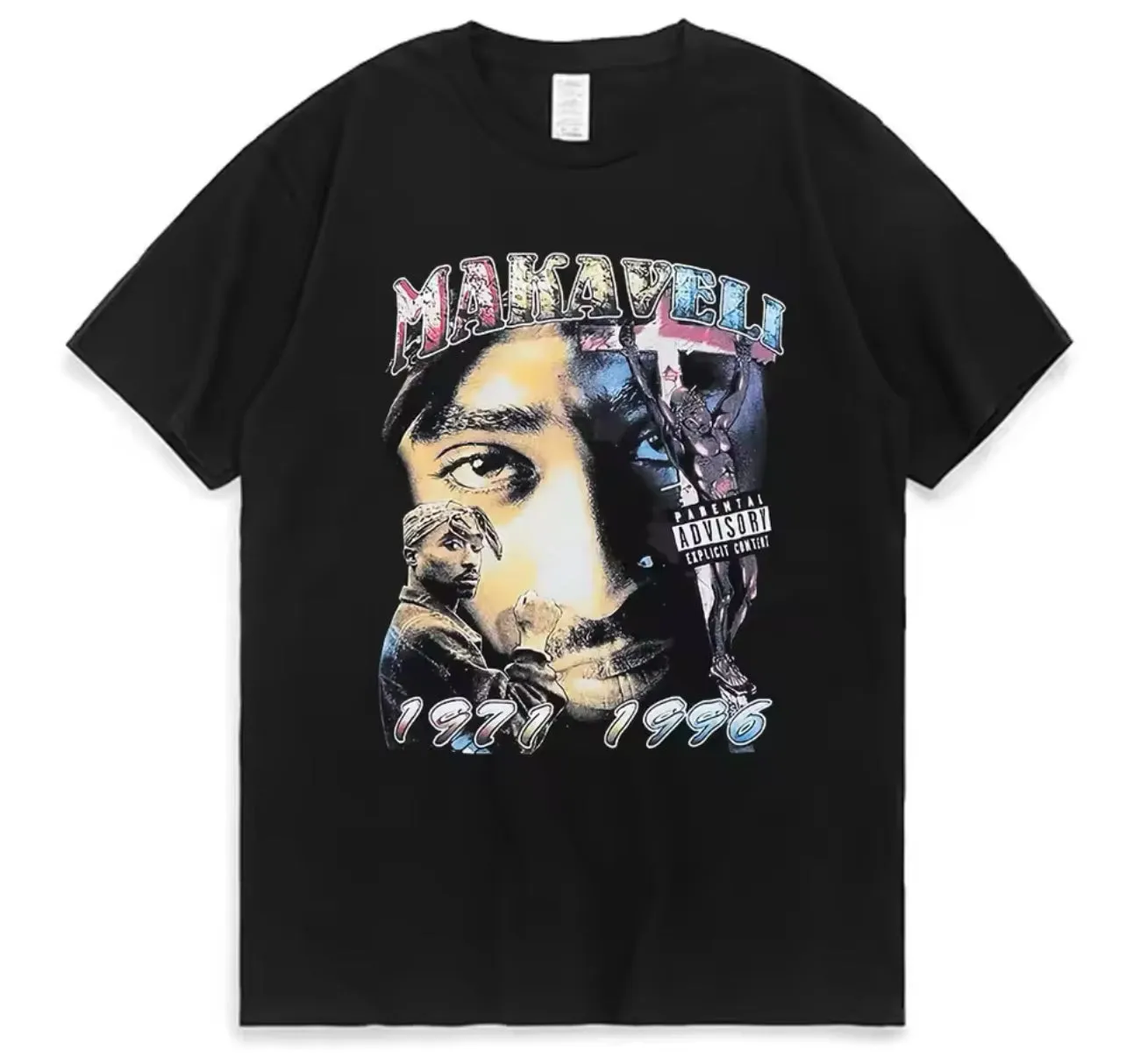 “Tupac Streetwear” Hip Hop, Oversized, T-Shirt, Men / Women, Up To 2XL