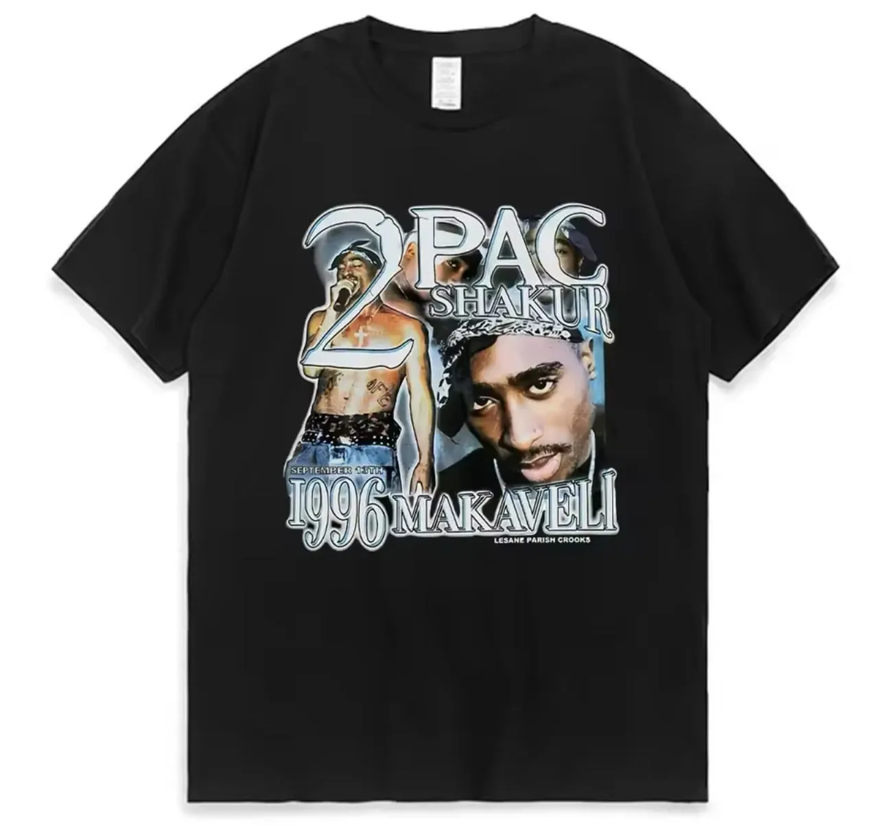 “Tupac Streetwear” Hip Hop, Oversized, T-Shirt, Men / Women, Up To 2XL