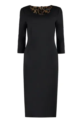 VIRGIN WOOL MIDI DRESS